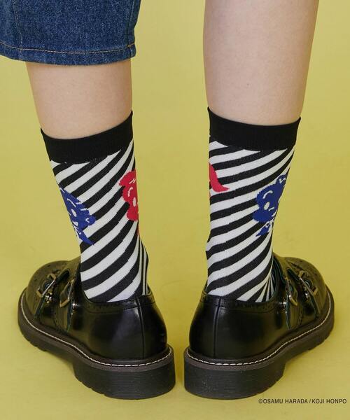 FRAPBOIS（フラボア）の「OSAMU GOODS ストライプソックス（ソックス/靴下・レディース・ブラック/ブルー/レッド・FREE）」の18枚目の写真