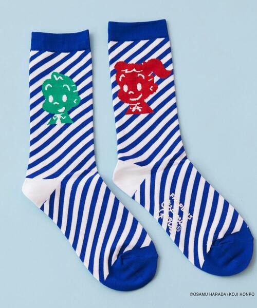 FRAPBOIS（フラボア）の「OSAMU GOODS ストライプソックス（ソックス/靴下・レディース・ブラック/ブルー/レッド・FREE）」の19枚目の写真