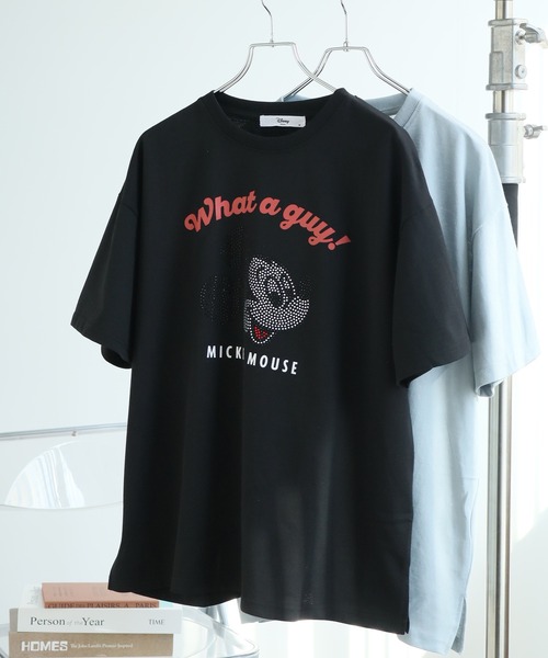 Disney(ディズニー)の「【Disney/ディズニー】 アートワークデザイン ラインストーン半袖クルーネックTシャツ(Tシャツ/カットソー・レディース・杢グレー/ブラック/サックスブルー/ラベンダー・M/L)」の15枚目の写真