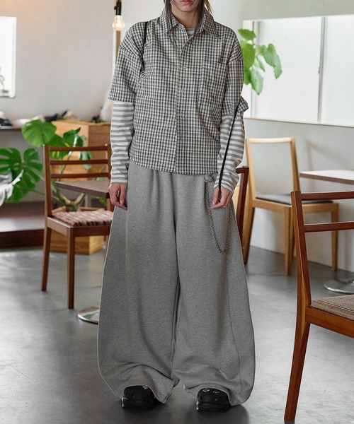 EPNK(イーピーエヌケー)の「Cropped Seersucker check Shirt / クロップドシアサッカーチェックシャツ(シャツ/ブラウス・メンズ・ブラック/サックスブルー/アイボリー・SMALL/MEDIUM/LARGE)」の21枚目の写真