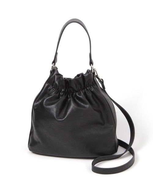 LAKOLE（ラコレ）の「2WAYクチギャザーミニショルダーバッグ / 660845（ショルダーバッグ・レディース・ライトグレー/オフホワイト/ブラック・FREE）」の4枚目の写真