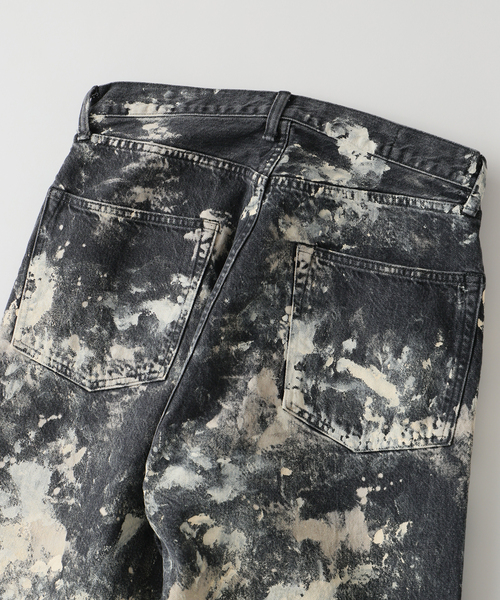 JOURNAL STANDARD J.S HOMESTEAD（ジャーナルスタンダードホームステッド）の「J.S.Homestead / ブラッシュ ペイント 5ポケット ワイド デニム（デニムパンツ・メンズ・ブラック・LARGE/MEDIUM/SMALL）」の7枚目の写真