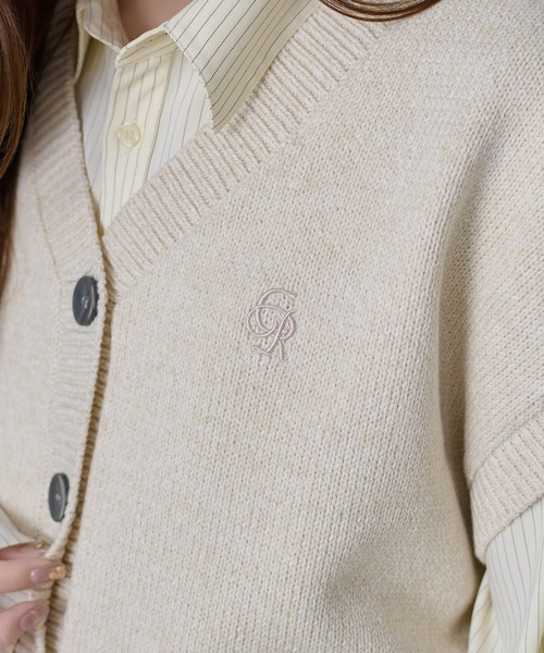 apres jour clair(アプレジュールクレア)の「【apres jour clair】刺繍デザインニットベスト(ニット/セーター・レディース・グリーン/アイボリー/チャコールグレー・フリー/X-LARGE)」の22枚目の写真