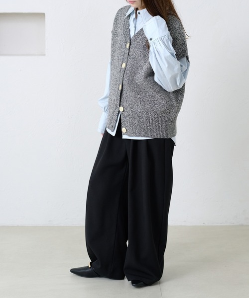 apres jour clair(アプレジュールクレア)の「【apres jour clair】刺繍デザインニットベスト(ニット/セーター・レディース・グリーン/アイボリー/チャコールグレー・フリー/X-LARGE)」の12枚目の写真