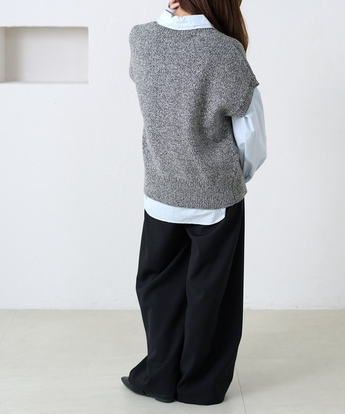 apres jour clair(アプレジュールクレア)の「【apres jour clair】刺繍デザインニットベスト(ニット/セーター・レディース・グリーン/アイボリー/チャコールグレー・フリー/X-LARGE)」の13枚目の写真