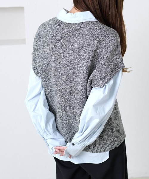 apres jour clair(アプレジュールクレア)の「【apres jour clair】刺繍デザインニットベスト(ニット/セーター・レディース・グリーン/アイボリー/チャコールグレー・フリー/X-LARGE)」の7枚目の写真