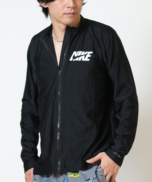 セール】NIKE/ナイキ 水着 ラッシュガード 長袖 ジップアップ UVカット