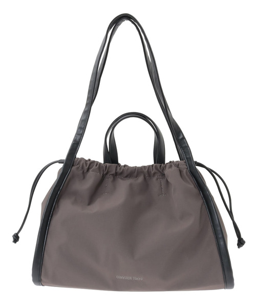 CONVERSE TOKYO(コンバーストウキョウ)の「GATHERED HANDLE TOTE BAG(トートバッグ・レディース・ブラック/グレー・FREE)」の8枚目の写真