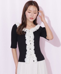 JILL by JILL STUART | フリルトリムニット半袖(ニット/セーター)