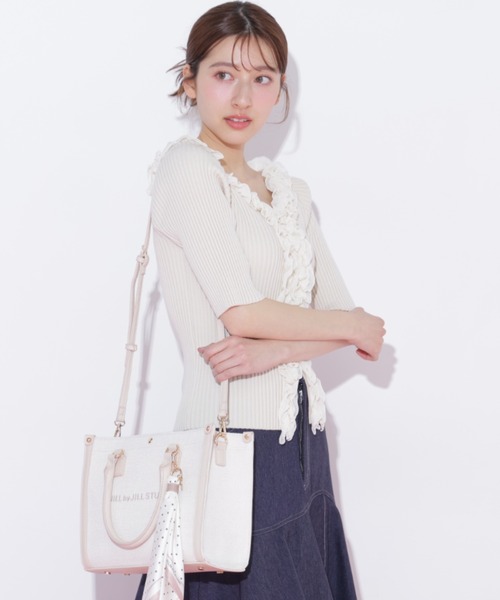 JILL by JILL STUART（ジルバイジルスチュアート）の「フリルトリムニット半袖（ニット/セーター・レディース・ホワイト/ブラック系その他/ピンク・FREE）」の20枚目の写真