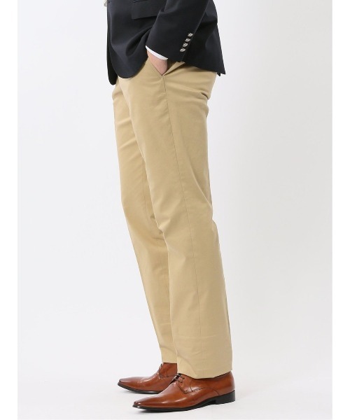 TAKA-Q(タカキュー)の「スラックス メンズ ビジネス パンツ ストレッチ ウォッシャブル スリム ノータック テーパード 綿混 チノ(チノパンツ・メンズ・ベージュ・S/MEDIUM/LARGE/X-LARGE/3L)」の3枚目の写真