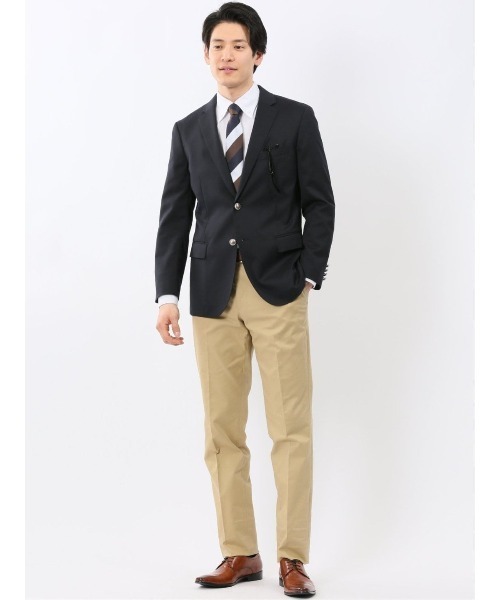 TAKA-Q(タカキュー)の「スラックス メンズ ビジネス パンツ ストレッチ ウォッシャブル スリム ノータック テーパード 綿混 チノ(チノパンツ・メンズ・ベージュ・S/MEDIUM/LARGE/X-LARGE/3L)」の6枚目の写真