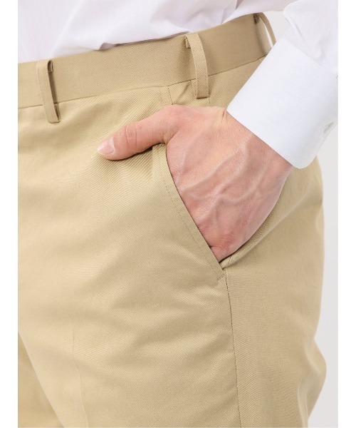 TAKA-Q(タカキュー)の「スラックス メンズ ビジネス パンツ ストレッチ ウォッシャブル スリム ノータック テーパード 綿混 チノ(チノパンツ・メンズ・ベージュ・S/MEDIUM/LARGE/X-LARGE/3L)」の10枚目の写真