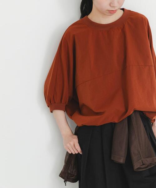 EKAL（エカル）の「『吸水速乾/通気性/軽量』DOT AIR SHORT-SLEEVE PULLOVER（Tシャツ/カットソー・レディース・ブラック/チャコールグレー/オレンジ系その他/ブラウン・ONE）」の4枚目の写真