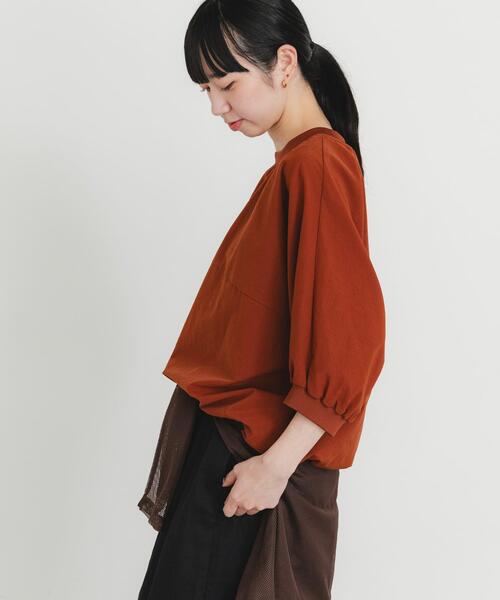 EKAL（エカル）の「『吸水速乾/通気性/軽量』DOT AIR SHORT-SLEEVE PULLOVER（Tシャツ/カットソー・レディース・ブラック/チャコールグレー/オレンジ系その他/ブラウン・ONE）」の16枚目の写真