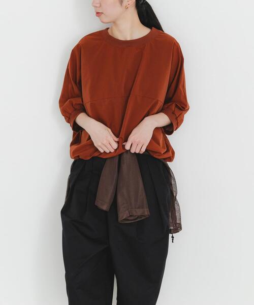 EKAL（エカル）の「『吸水速乾/通気性/軽量』DOT AIR SHORT-SLEEVE PULLOVER（Tシャツ/カットソー・レディース・ブラック/チャコールグレー/オレンジ系その他/ブラウン・ONE）」の15枚目の写真