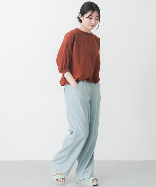 EKAL（エカル）の「『吸水速乾/通気性/軽量』DOT AIR SHORT-SLEEVE PULLOVER（Tシャツ/カットソー・レディース・ブラック/チャコールグレー/オレンジ系その他/ブラウン・ONE）」の13枚目の写真