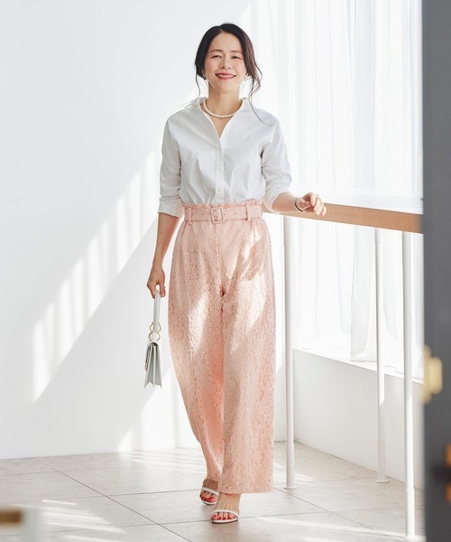 &BLOOM(アンドブルーム)の「総レース ワイドパンツ &BLOOM(アンドブルーム)(その他パンツ・レディース・ピンク/ネイビー・M/L)」の10枚目の写真