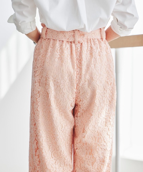 &BLOOM(アンドブルーム)の「総レース ワイドパンツ &BLOOM(アンドブルーム)(その他パンツ・レディース・ピンク/ネイビー・M/L)」の12枚目の写真