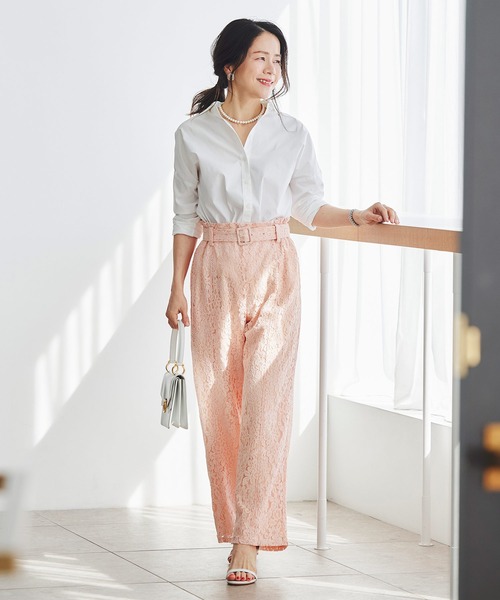 &BLOOM(アンドブルーム)の「総レース ワイドパンツ &BLOOM(アンドブルーム)(その他パンツ・レディース・ピンク/ネイビー・M/L)」の13枚目の写真