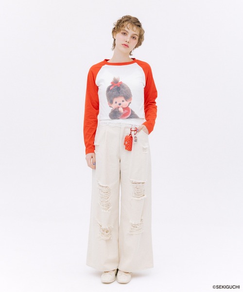 Heather(ヘザー)の「【モンチッチ×Heather】ラグランTEE 659563(Tシャツ/カットソー・レディース・レッド/ブラック・FREE)」の11枚目の写真