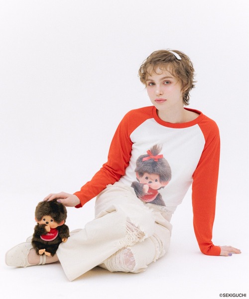 Heather(ヘザー)の「【モンチッチ×Heather】ラグランTEE 659563(Tシャツ/カットソー・レディース・レッド/ブラック・FREE)」の12枚目の写真