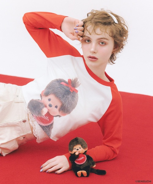 Heather(ヘザー)の「【モンチッチ×Heather】ラグランTEE 659563(Tシャツ/カットソー・レディース・レッド/ブラック・FREE)」の10枚目の写真