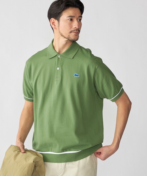 LACOSTE(ラコステ)の「【SHIPS別注】LACOSTE: シャンティイー トリム ポロシャツ(ポロシャツ・メンズ・ネイビー/ライトグリーン/ホワイト・3/2/6/5/4)」の12枚目の写真