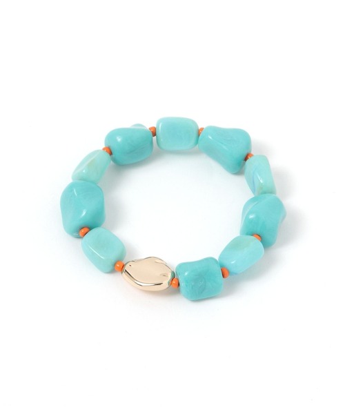 BAYFLOW（ベイフロー）の「ビッグストーン風ブレスレット（ブレスレット・レディース・ブラック/ブルー・FREE）」の2枚目の写真