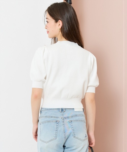 WILLSELECTION（ウィルセレクション）の「リボンデコレーションカーディガン（カーディガン/ボレロ・レディース・ピンク/ブラック系その他/オフホワイト/ブラック/サックスブルー・FREE）」の8枚目の写真