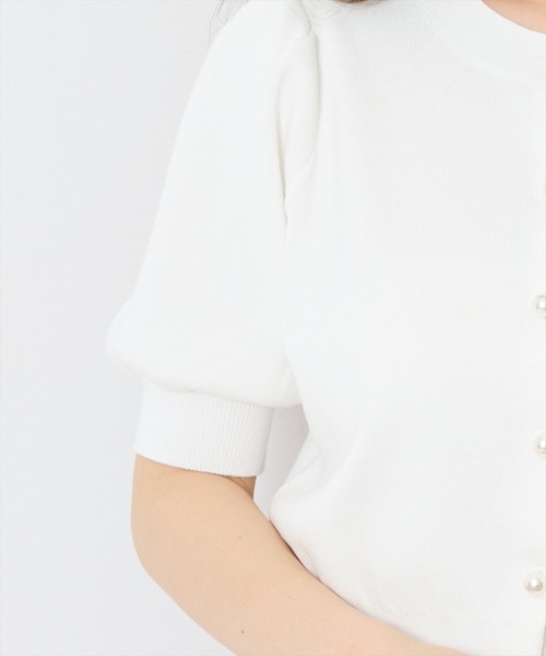 WILLSELECTION（ウィルセレクション）の「リボンデコレーションカーディガン（カーディガン/ボレロ・レディース・ピンク/ブラック系その他/オフホワイト/ブラック/サックスブルー・FREE）」の11枚目の写真