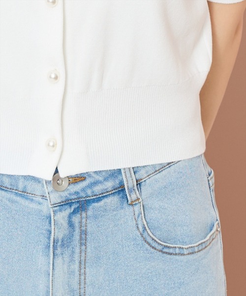 WILLSELECTION（ウィルセレクション）の「リボンデコレーションカーディガン（カーディガン/ボレロ・レディース・ピンク/ブラック系その他/オフホワイト/ブラック/サックスブルー・FREE）」の12枚目の写真