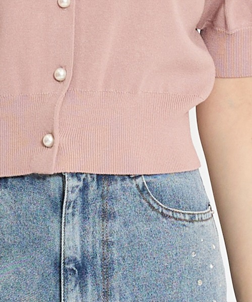 WILLSELECTION（ウィルセレクション）の「リボンデコレーションカーディガン（カーディガン/ボレロ・レディース・ピンク/ブラック系その他/オフホワイト/ブラック/サックスブルー・FREE）」の20枚目の写真