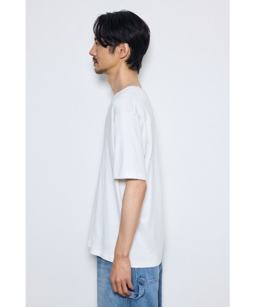 AZUL by moussy（アズールバイマウジー）の「超長綿フライスVネックTシャツ　半袖　春服　夏服　秋服　インナー（Tシャツ/カットソー・メンズ・ブラック/ホワイト/グレー・SMALL/MEDIUM/LARGE）」の9枚目の写真