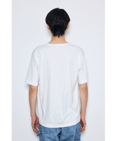 AZUL by moussy（アズールバイマウジー）の「超長綿フライスVネックTシャツ　半袖　春服　夏服　秋服　インナー（Tシャツ/カットソー・メンズ・ブラック/ホワイト/グレー・SMALL/MEDIUM/LARGE）」の10枚目の写真