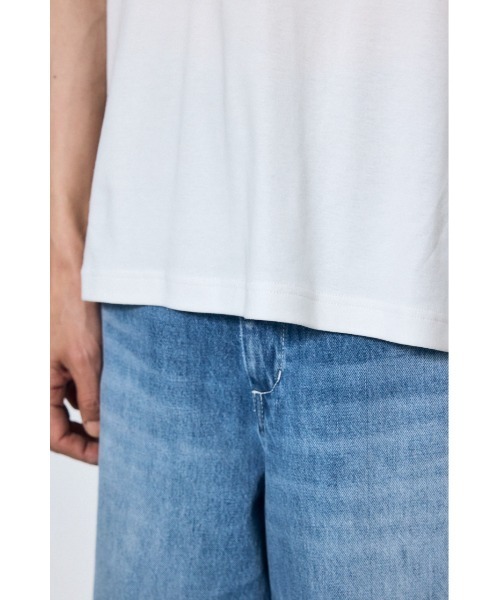 AZUL by moussy（アズールバイマウジー）の「超長綿フライスVネックTシャツ　半袖　春服　夏服　秋服　インナー（Tシャツ/カットソー・メンズ・ブラック/ホワイト/グレー・SMALL/MEDIUM/LARGE）」の13枚目の写真