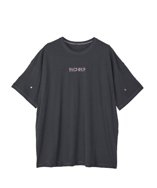 ELCHELE(エルチェレ)の「ELCHELE BROWSING TEE(Tシャツ/カットソー・レディース・ダークウッド/スミクロ/オフホワイト・FREE)」の10枚目の写真