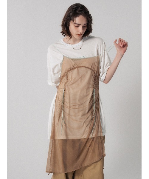 ELCHELE(エルチェレ)の「ELCHELE BROWSING TEE(Tシャツ/カットソー・レディース・ダークウッド/スミクロ/オフホワイト・FREE)」の8枚目の写真