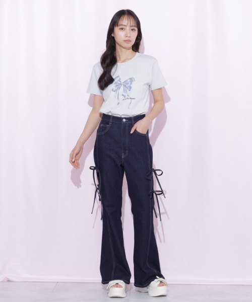 JILL by JILL STUART（ジルバイジルスチュアート）の「フォトジェニックリボンTシャツ（Tシャツ/カットソー・レディース・ブルー/ピンク/ホワイト系その他/ホワイト・FREE）」の11枚目の写真
