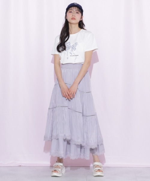 JILL by JILL STUART（ジルバイジルスチュアート）の「フォトジェニックリボンTシャツ（Tシャツ/カットソー・レディース・ブルー/ピンク/ホワイト系その他/ホワイト・FREE）」の19枚目の写真