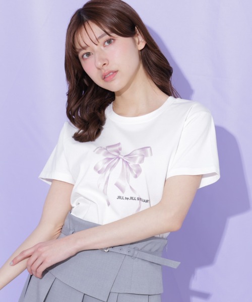 フォトジェニックリボンTシャツ（Tシャツ/カットソー）｜JILL by JILL