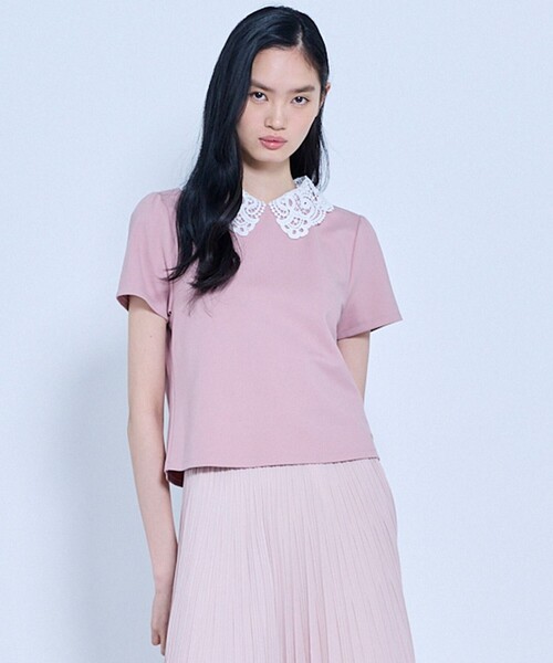 TOCCA（トッカ）の「SWEET CHANTILLY トップス（Tシャツ/カットソー・レディース・ブラック系/ピンク系/アイボリー系・SMALL/MEDIUM）」の3枚目の写真