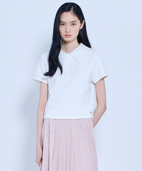 TOCCA（トッカ）の「SWEET CHANTILLY トップス（Tシャツ/カットソー・レディース・ブラック系/ピンク系/アイボリー系・SMALL/MEDIUM）」の7枚目の写真