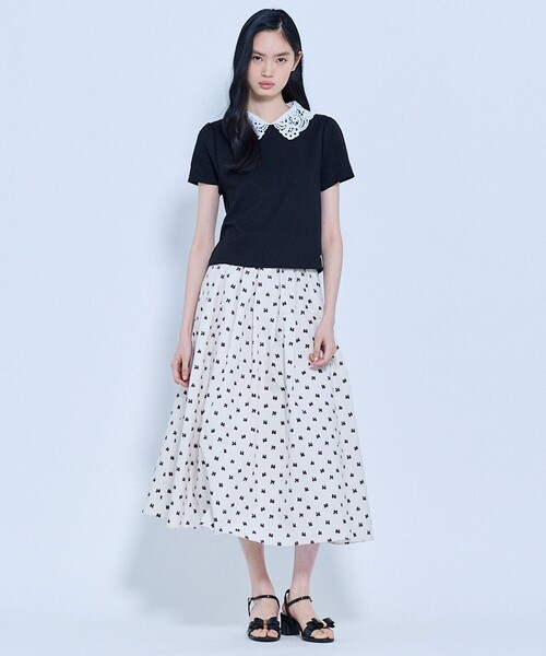 TOCCA（トッカ）の「SWEET CHANTILLY トップス（Tシャツ/カットソー・レディース・ブラック系/ピンク系/アイボリー系・SMALL/MEDIUM）」の12枚目の写真