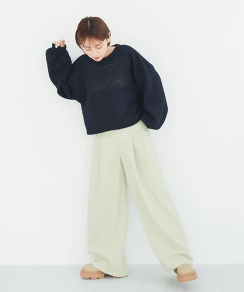 merrylatte(メリーラテ)の「エステルツイルバルーンパンツ【IROHANI】(その他パンツ・レディース・グリーン/グレー・FREE)」の19枚目の写真
