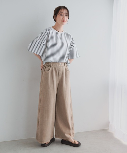 studio CLIP(スタディオクリップ)の「コットンコクーンTシャツ(Tシャツ/カットソー・レディース・オフホワイト/その他1/ラベンダー/ピンク/スモーク・MEDIUM/LARGE)」の8枚目の写真