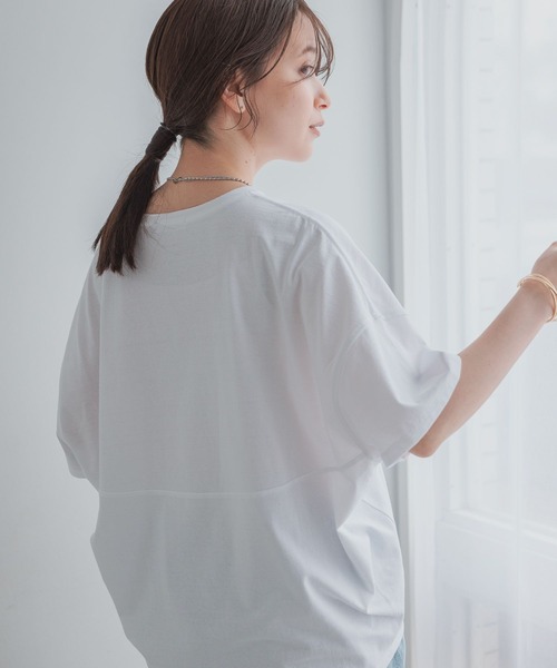 studio CLIP(スタディオクリップ)の「コットンコクーンTシャツ(Tシャツ/カットソー・レディース・オフホワイト/その他1/ラベンダー/ピンク/スモーク・MEDIUM/LARGE)」の11枚目の写真