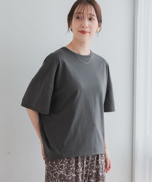 studio CLIP(スタディオクリップ)の「コットンコクーンTシャツ(Tシャツ/カットソー・レディース・オフホワイト/その他1/ラベンダー/ピンク/スモーク・MEDIUM/LARGE)」の14枚目の写真