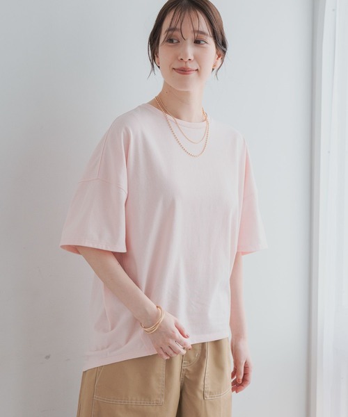 studio CLIP(スタディオクリップ)の「コットンコクーンTシャツ(Tシャツ/カットソー・レディース・オフホワイト/その他1/ラベンダー/ピンク/スモーク・MEDIUM/LARGE)」の18枚目の写真