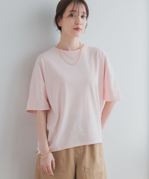 studio CLIP(スタディオクリップ)の「コットンコクーンTシャツ(Tシャツ/カットソー・レディース・オフホワイト/その他1/ラベンダー/ピンク/スモーク・MEDIUM/LARGE)」の19枚目の写真